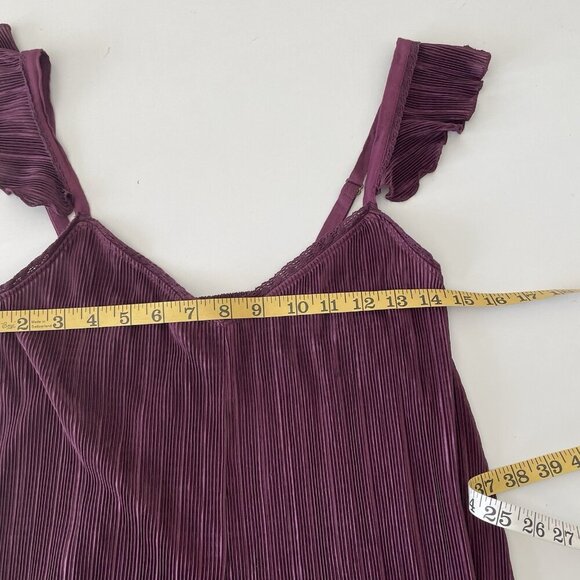 Anthropologie Floreat Willow Sleep Pajamas Pleated Cami Jumpsuit Sz XS - Picture 7 of 10